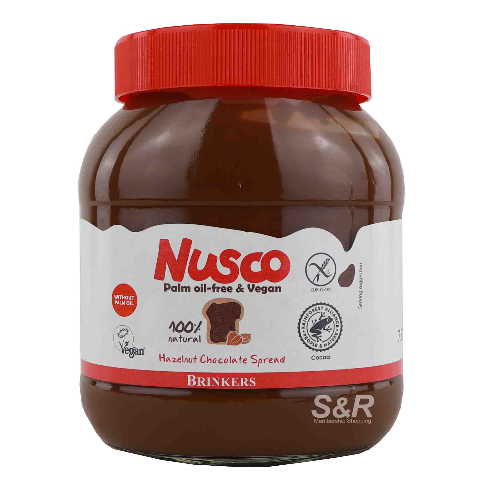 Nusco Palm Oil-Free and Vegan Hazelnut Chocolate Spread 750g